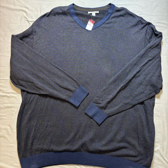 Cutter & Buck Mens V Neck Pullover Sweater - 100% Cotton Size 4XB very soft - Picture 1 of 7